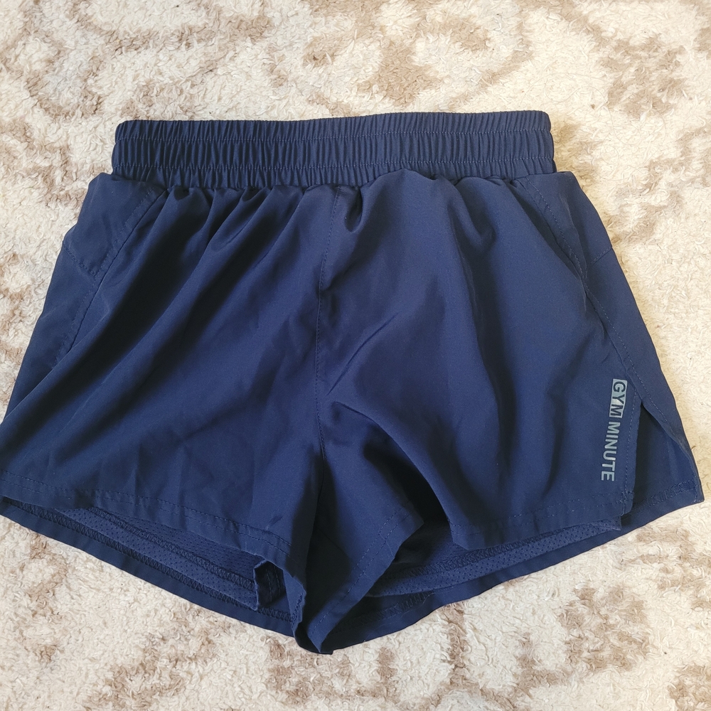 Women's GYM Minute Navy Athletic Shorts